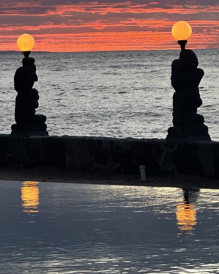 Lampes au coucher du soleil à Bali